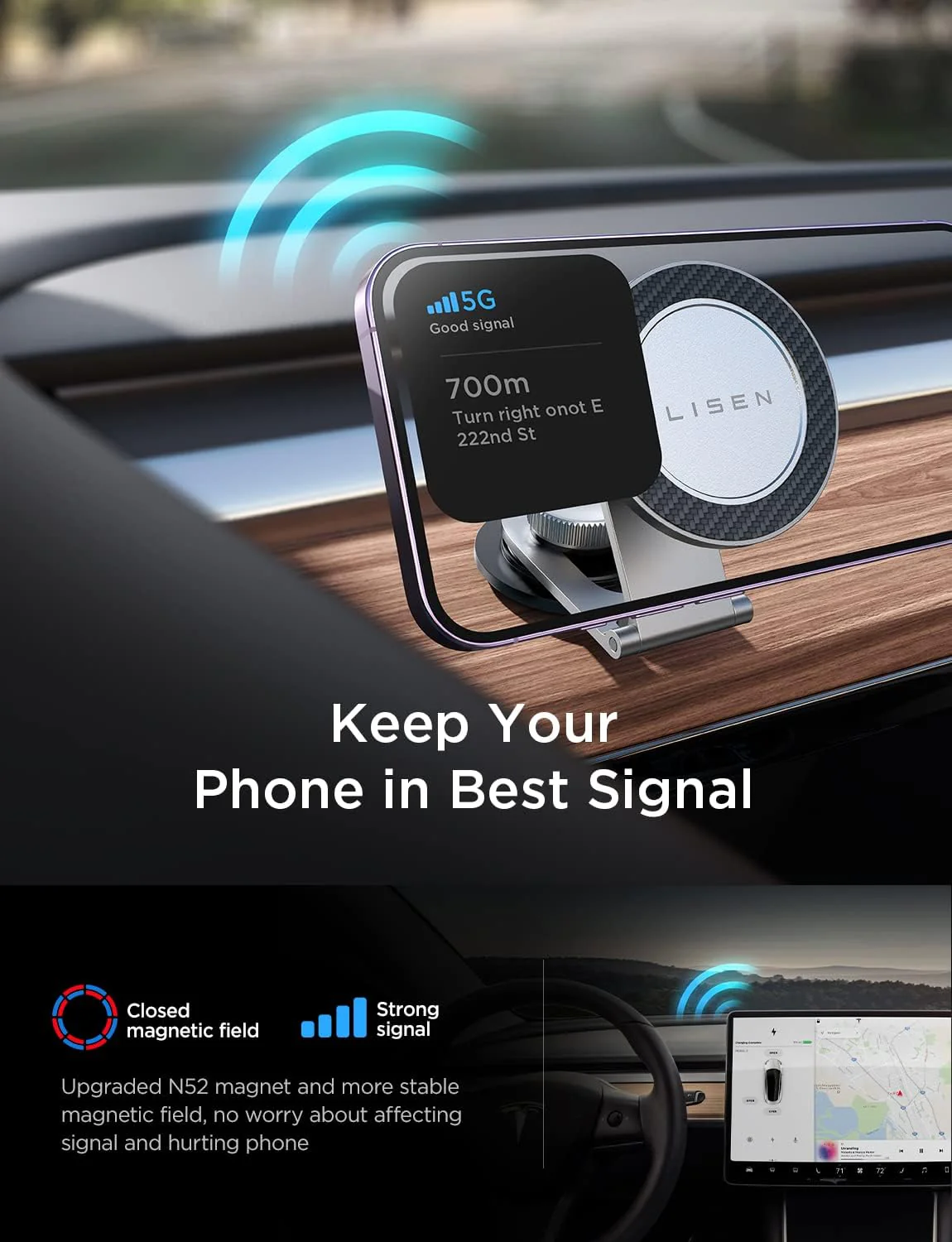 Lisen Tesla MagSafe Phone Mount Holder - Image 7