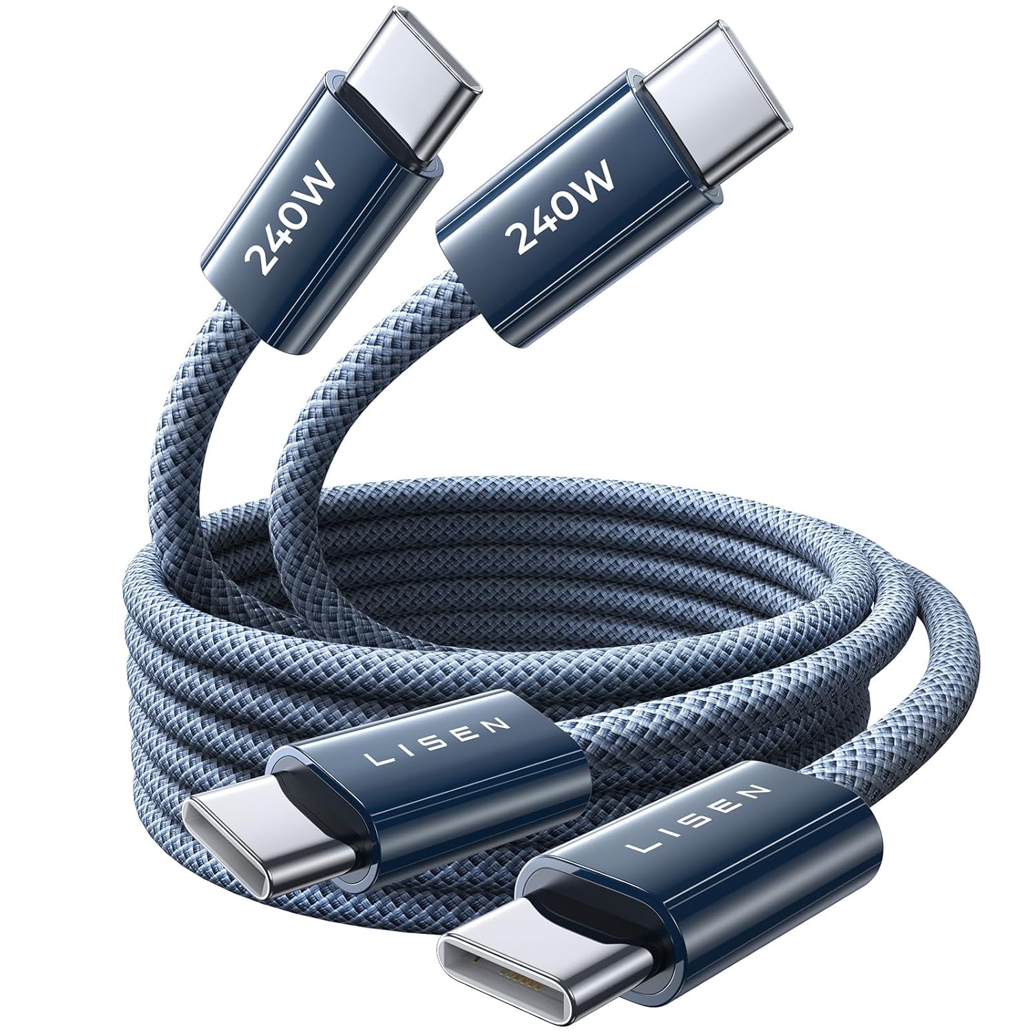 LISEN USB C Kabel 2M 240W Ladekabel USB C 2 StĂŒck