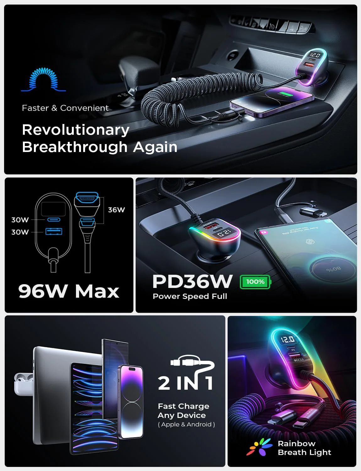 Lisen USB C&L Car Charger - Image 3