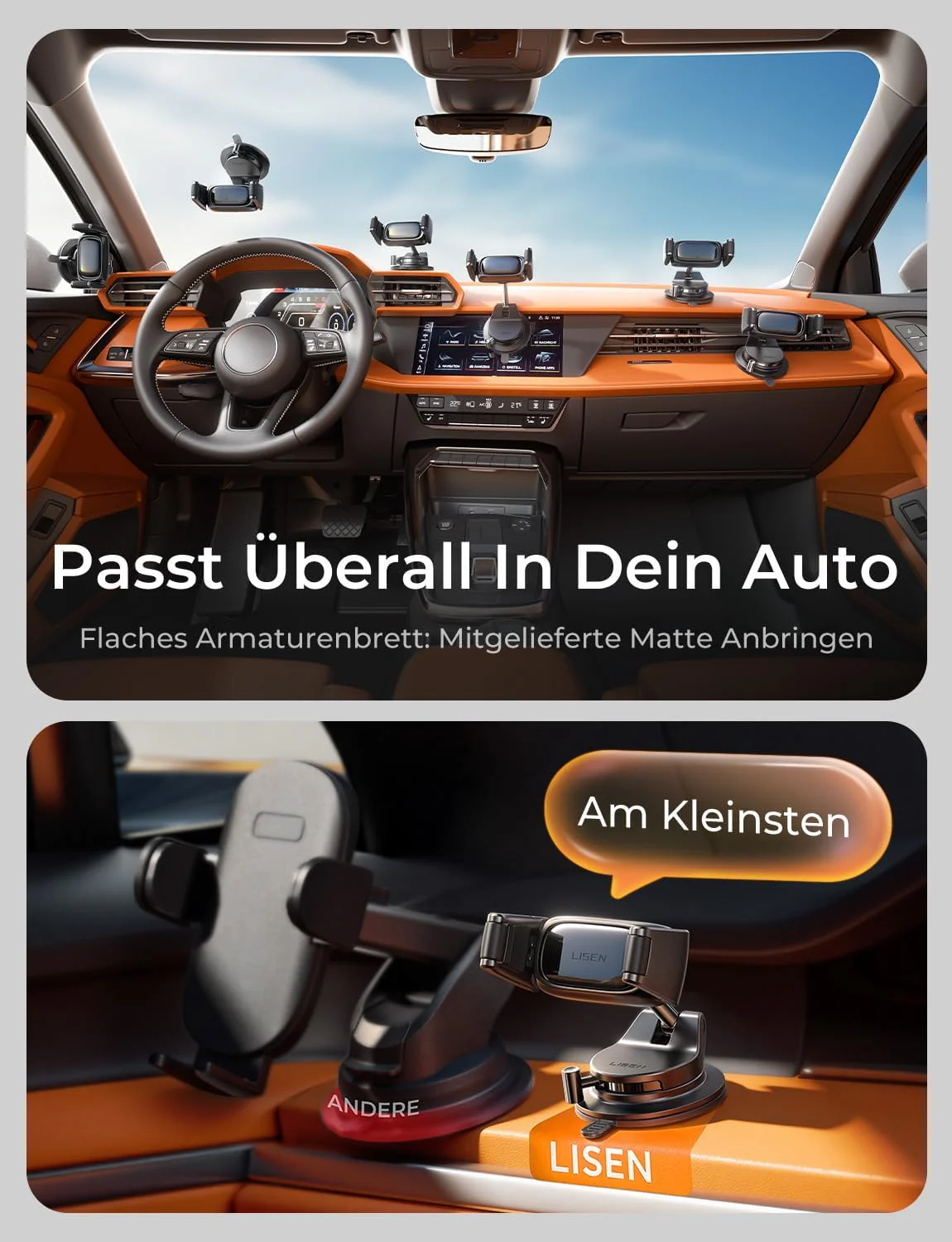 LISEN Vacuum Mobile Phone Holder Car - Image 3
