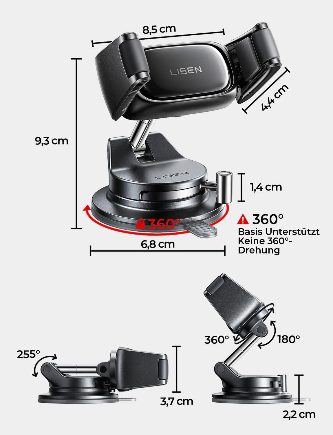 LISEN Vacuum Mobile Phone Holder Car - Image 9