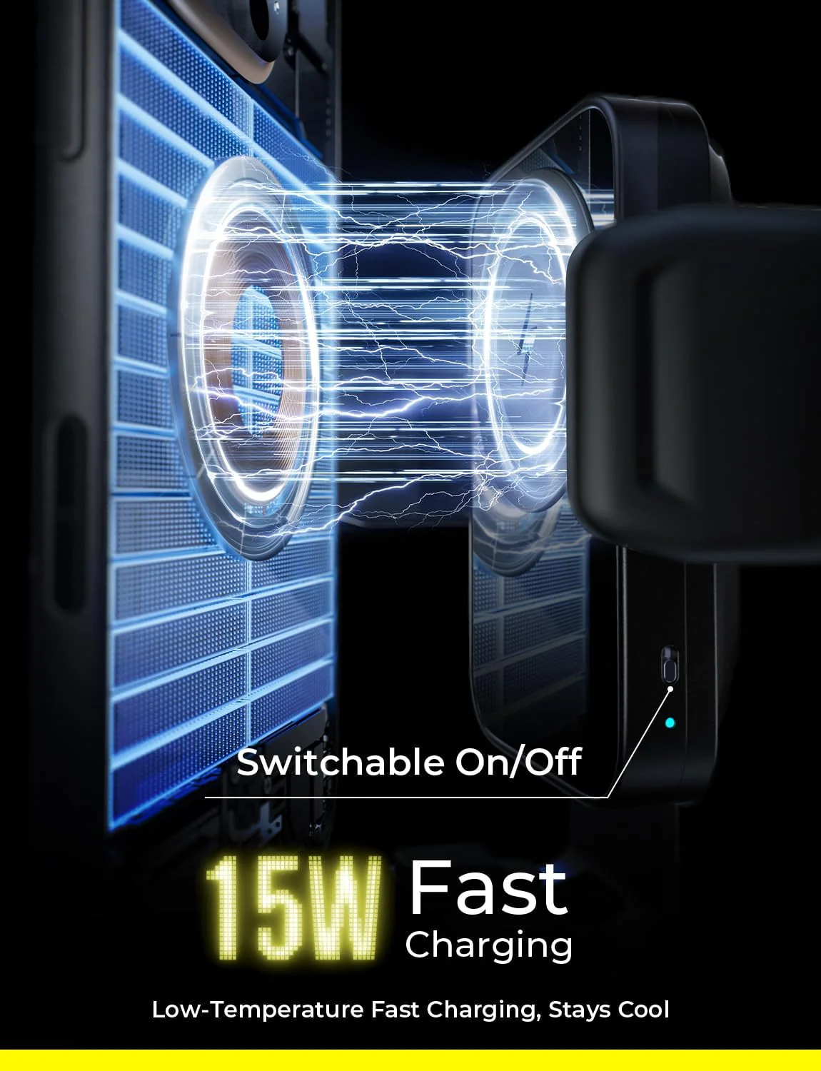 LISEN Wireless Car Charger 15W Fast Charging Air Vent Phone Mount - Image 7
